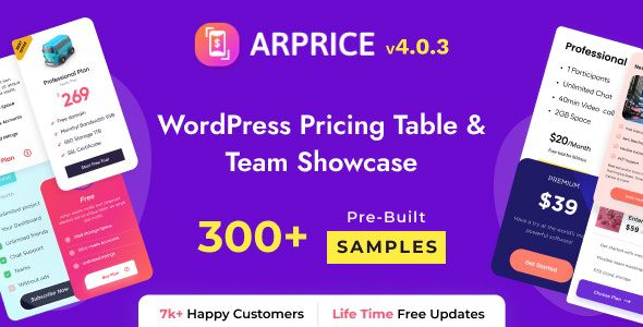 ARPrice 4.2.0 – WordPress Pricing Table Plugin