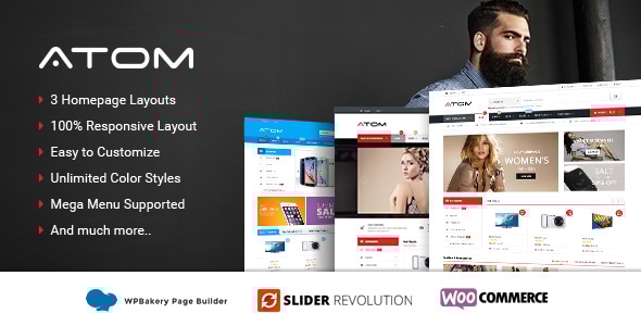 Atom v1.5.11 - Responsive WooCommerce WordPress Theme