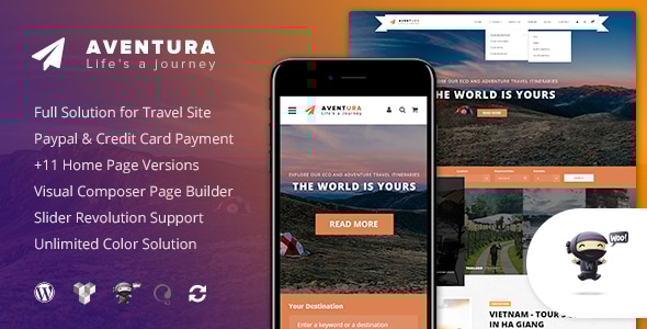 Aventura v1.9.4 - Travel & Tour Booking System Theme