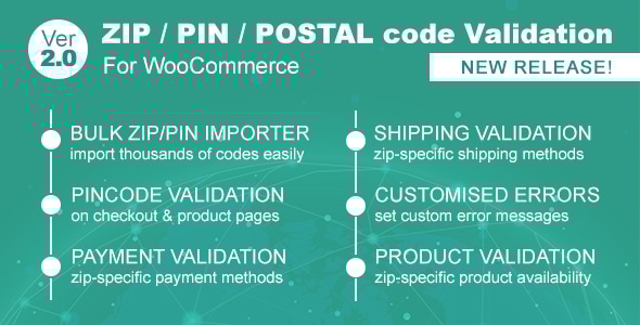 Zip/Pin/Postal Code Validator For WooCommerce v1.2