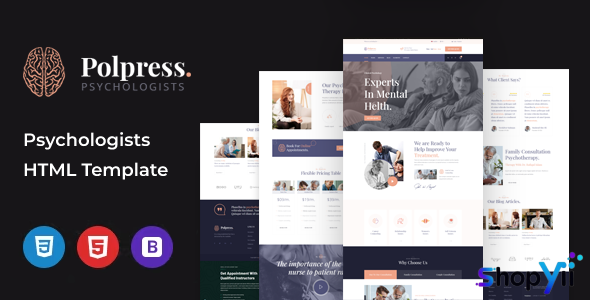 Polpress - Psychiatric therapy HTML Template