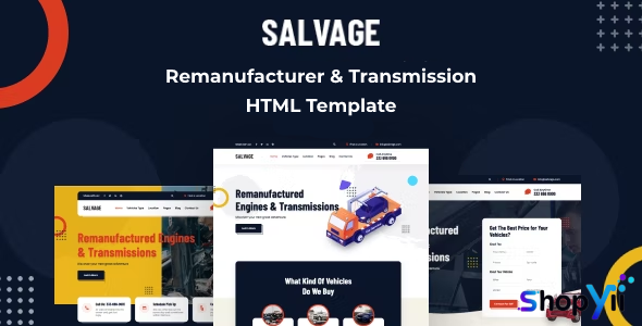 Salvage - Remanufacturer HTML Template