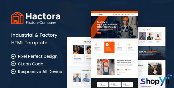 Hactora - Industry & Factory HTML Template