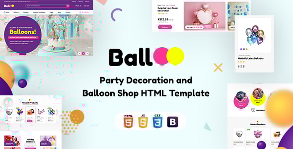 Balloo - Party Decoration and Balloon Shop HTML Template