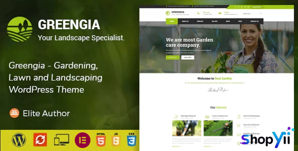 Greengia v2.1 - Gardening, Lawn and Landscaping WordPress Theme