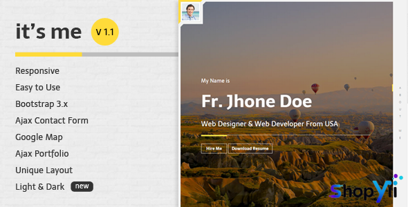 It's Me v1.1 - Personal Resume and Portfolio