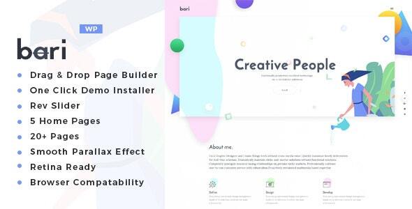 Bari v2.4 - Portfolio and SEO /Digital Agency WordPress Theme