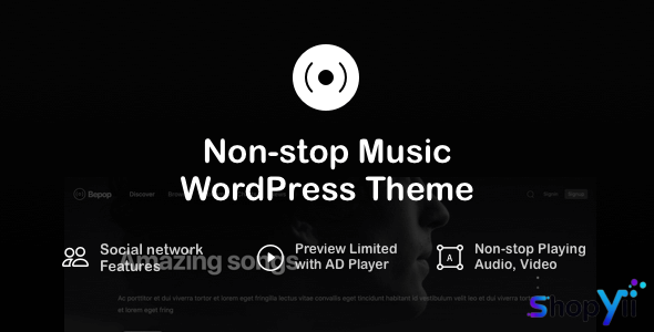 Bepop v9.1 - Non-stop Music WordPress Theme