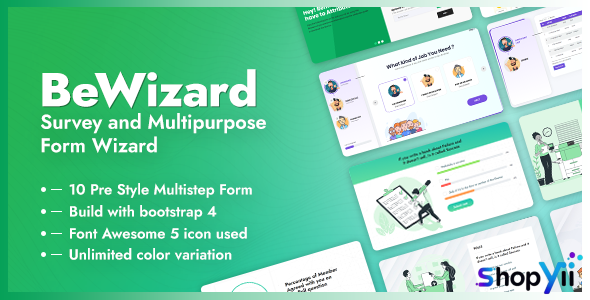 BeWizard v4.0 - Survey Poll Quiz & Application Multistep Form