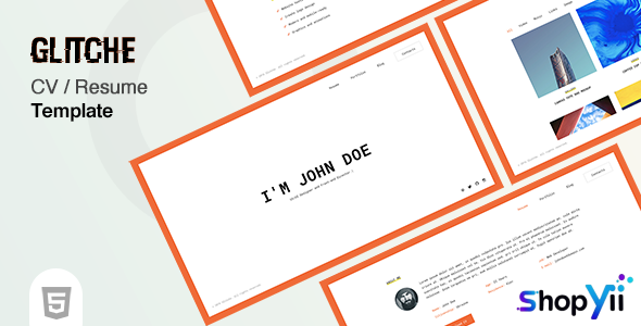 Glitche v1.3 - CV Resume Template