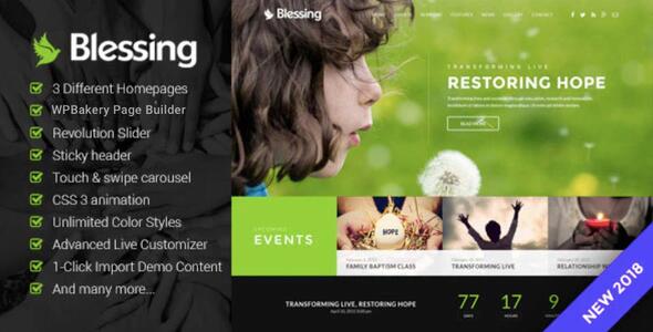 Blessing v1.6.1 - Responsive Theme for Church Websites