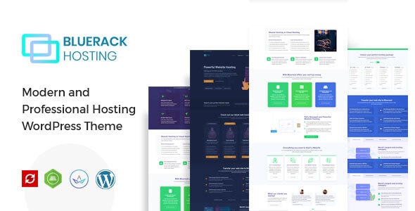 Bluerack v1.8 - Modern Hosting WordPress Theme