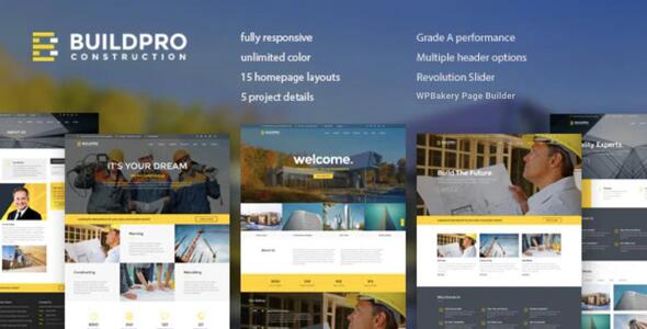BuildPro v1.1.2 - Business, Building & Construction WordPress Theme