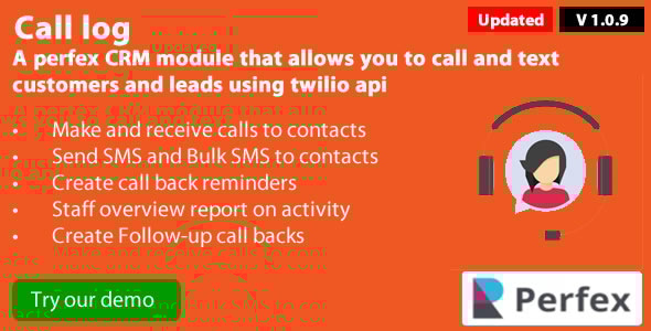 Call Log module for Perfex CRM v1.0