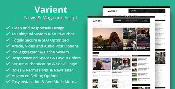 Varient v1.7 - News & Magazine Script - nulled