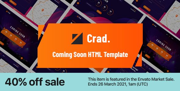Crad v1.0 - Creative Coming Soon HTML5 Template