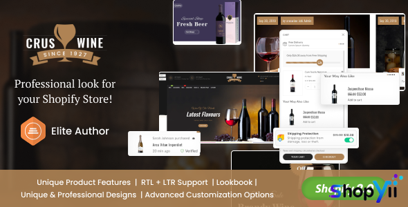 Cruswine v2.0.0 - Sectioned Shopify Theme