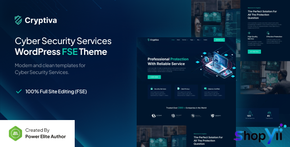 Cryptiva v1.0.0 - Cyber Security Services FSE WordPress Theme