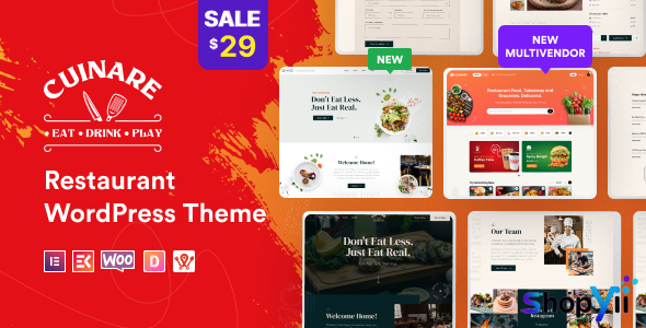 Cuinare v1.0.7 - Multivendor Restaurant WordPress Theme