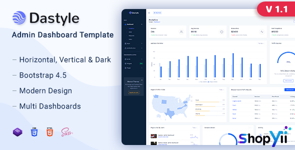 Dastyle v1.1 - Admin & Dashboard Template