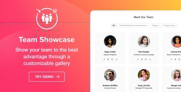 Team Showcase v1.2.0 - WordPress Team Showcase plugin