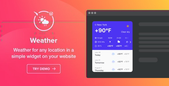 Weather Forecast v1.1.0 - WordPress Weather Plugin