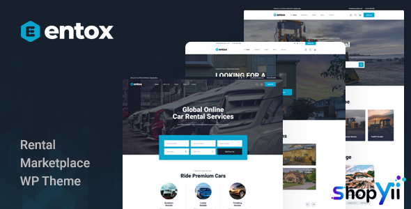 Entox v1.0.0 - Rental Marketplace WordPress Theme