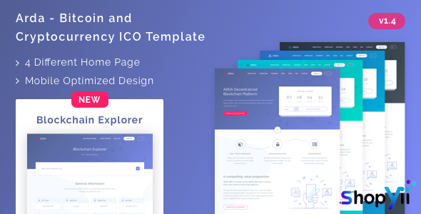 Arda v1.4 - Bitcoin and Cryptocurrency ICO HTML Template