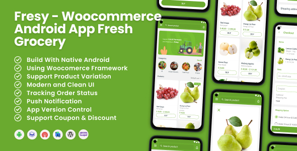 Fresy v2.1 - Woocommerce Android App Fresh Grocery