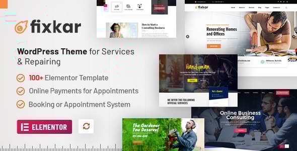 FixKar v3.4.1 - All Services WordPress Theme Build With Elementor