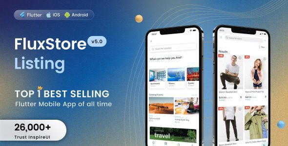 FluxStore Listing 5.2 – The Best Directory WooCommerce app by Flutter