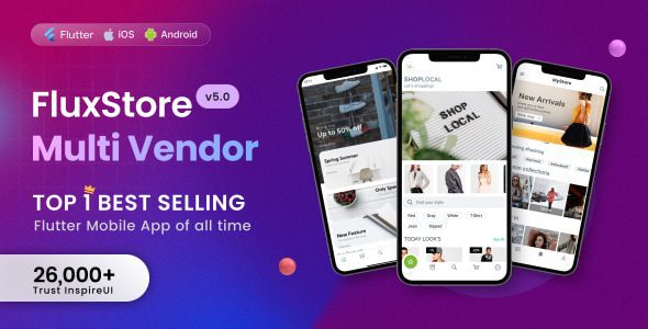Fluxstore Multi Vendor 5.2 – Flutter E-commerce Full App