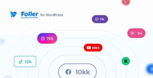 Foller v1.1.4 - Social followers bar for WordPress