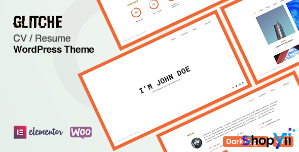 Glitche v3.0.5 - CV WordPress Theme