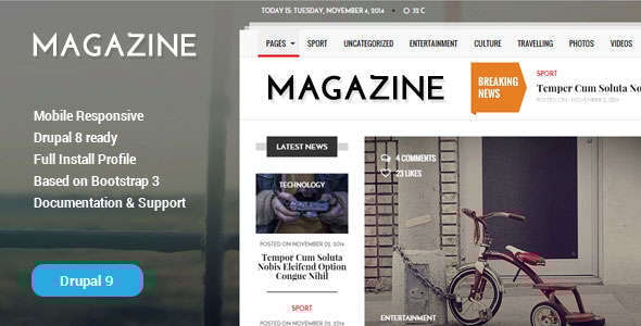 Gazeta v10 - News & Magazine Drupal 9 Theme