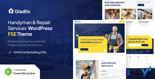 Gladfix v1.0 - Handyman & Repair Services WordPress Theme