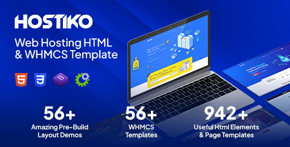 Hostiko - Hosting HTML & WHMCS Template With Isometric Design (8 February 2020)