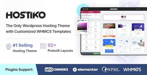 Hostiko v57.0 - WordPress WHMCS Hosting Theme