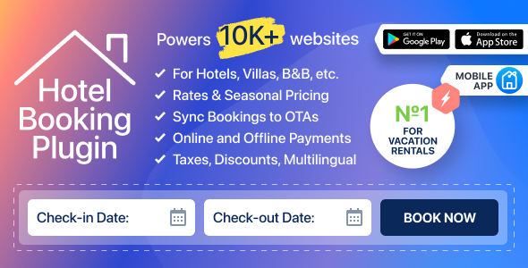 Hotel Booking v3.7.2 - Property Rental WordPress Plugin