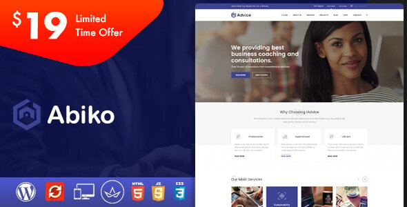 Abiko v2.2 - Business Consulting WordPress Theme