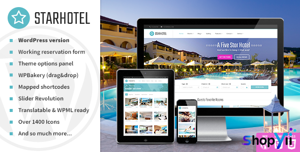 Starhotel v3.0.3 - Responsive Hotel WordPress Theme