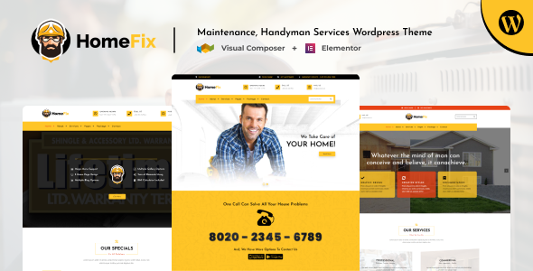 HomeFix v1.9 - Plumber, Handyman Maintenance Theme
