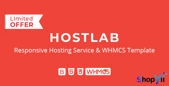HostLab v3.6 - Responsive Hosting Service With WHMCS Template
