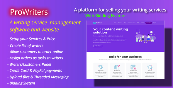 ProWriters v1.0 - Sell writing services online