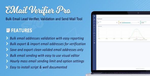 Email Verifier Pro v1.0.0 - Bulk Email Addresses Validation, Mail Sender & Email Lead Management Tool