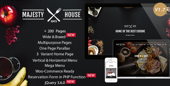 Majesty v1.4 - Responsive Restaurant HTML5 Template