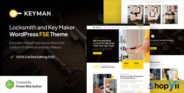 Keyman v1.0.0 – Locksmith & Key Maker Services FSE WordPress Theme