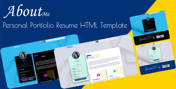 AboutMe v2.2 - Personal Portfolio Resume Template
