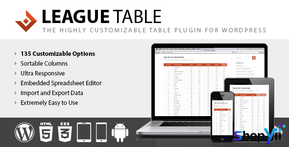 League Table v2.08