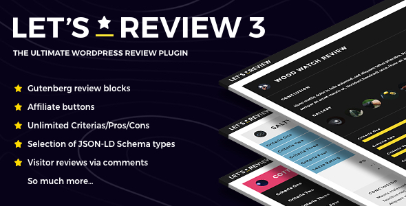 Let's Review v3.2.0 - WordPress Plugin With Affiliate Options